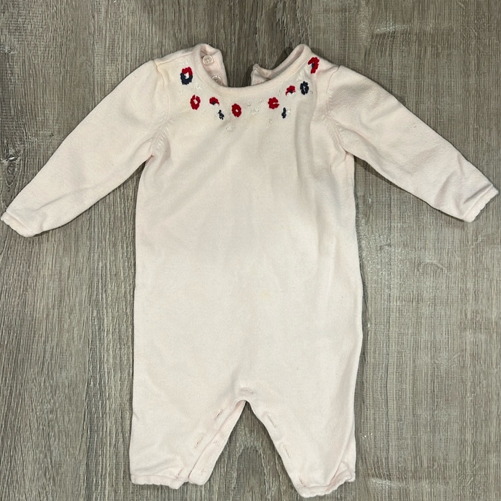 The little white company knit onesie